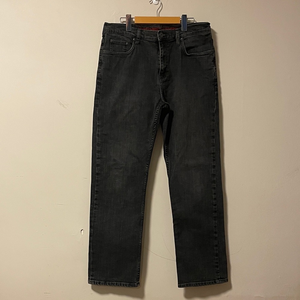 Denver Hayes Dark Gray Straight Jeans - 35x32